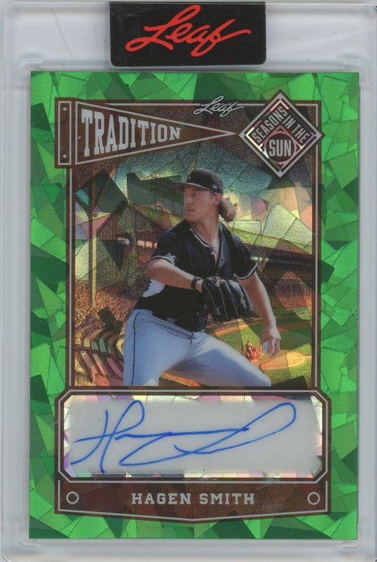 Hagen Smith 2025 Seasons In The Sun Tradition Auto Green Stained Glass #1/1 #T-HS1