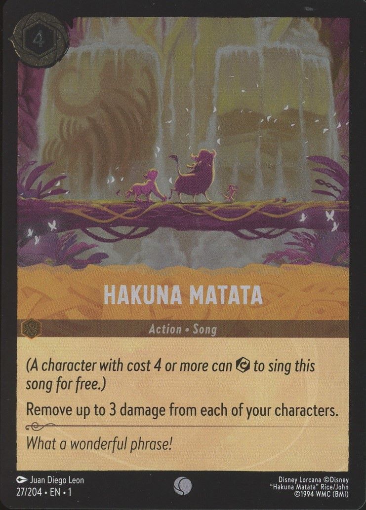 Disney Lorcana: The First Chapter Hakuna Matata Common Foil #27