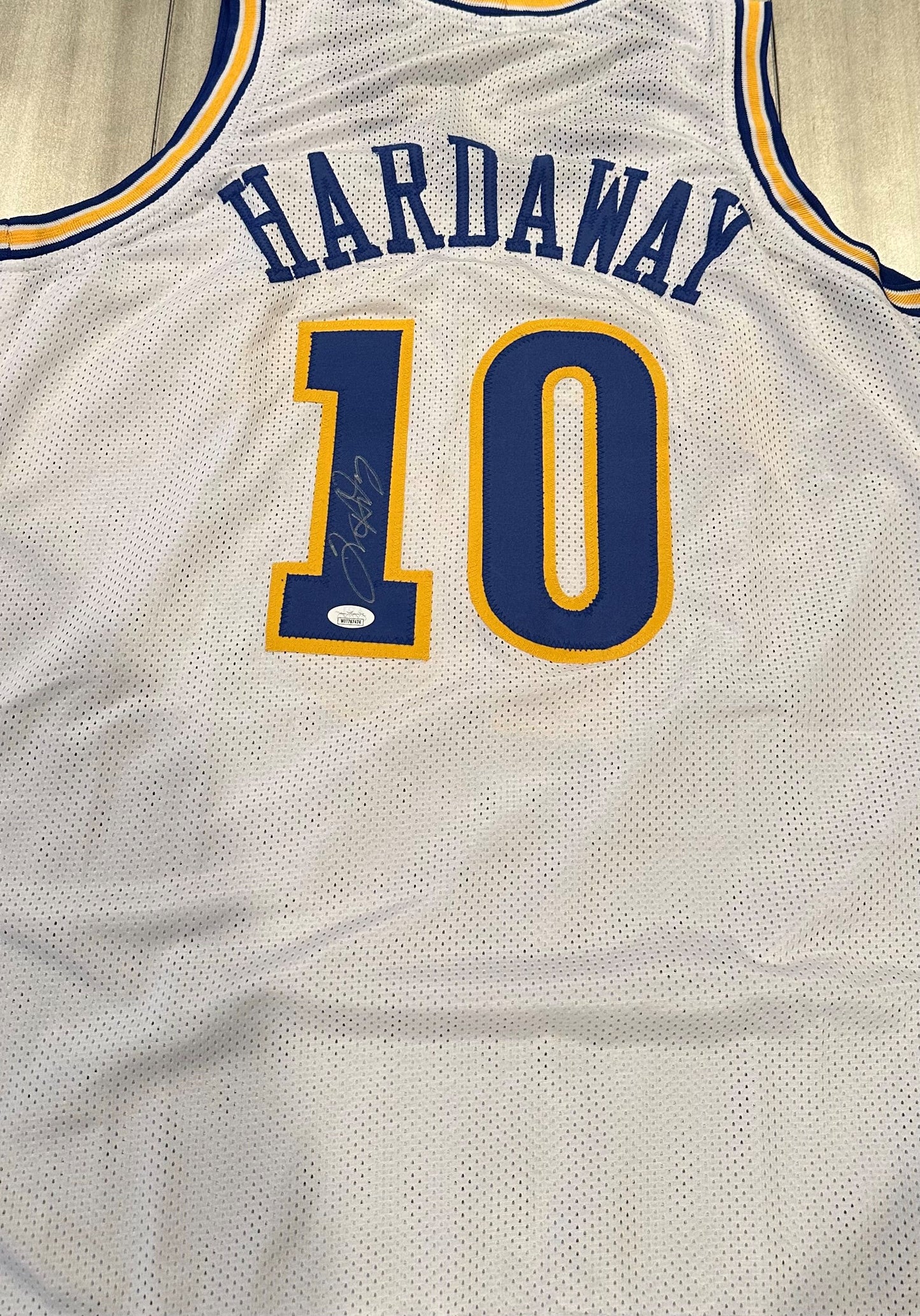 Tim Hardaway Autographed Jersey Golden State JSA COA