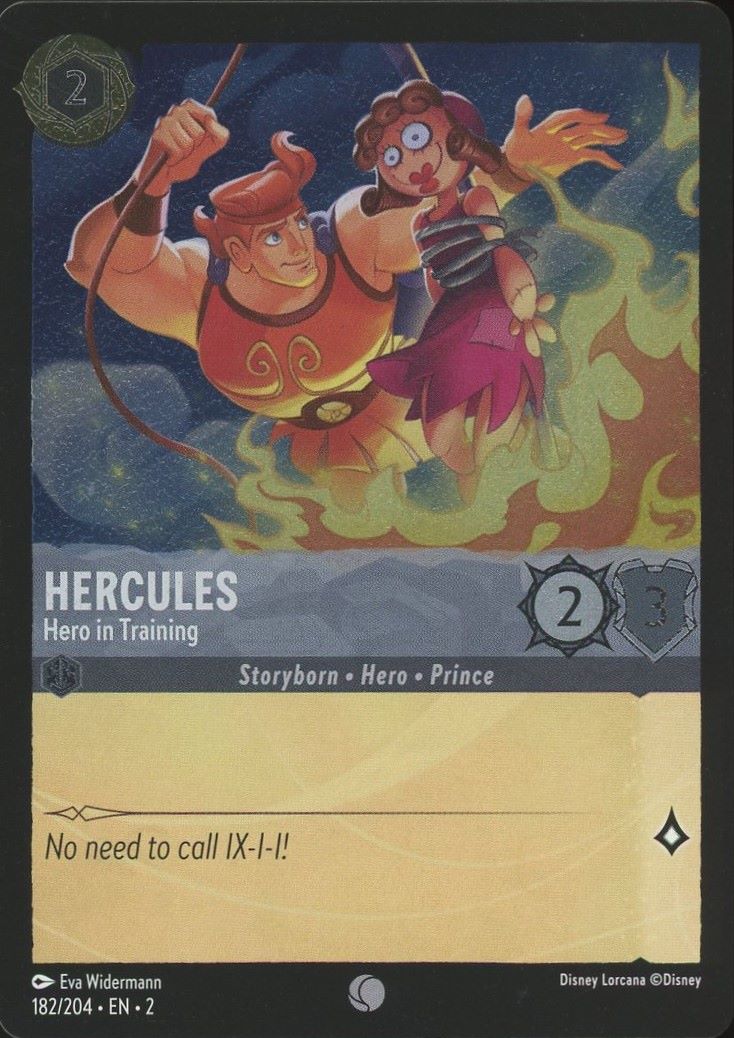 Disney Lorcana: Floodborn Hercules Hero in Training Common Foil #182