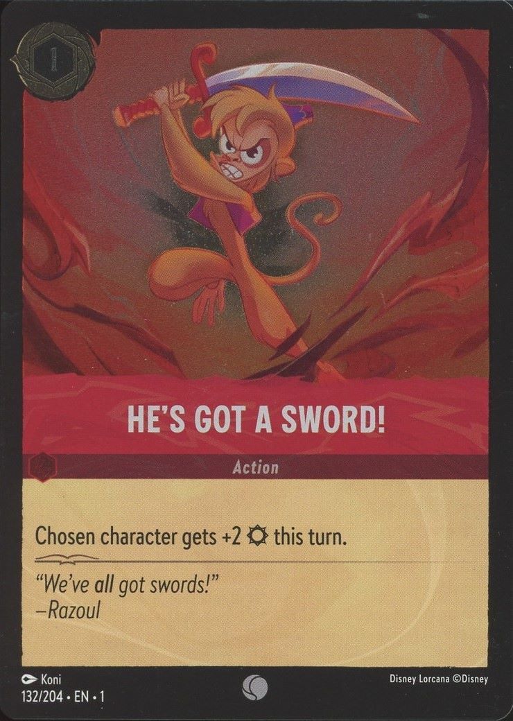 Disney Lorcana: The First Chapter He's Got A Sword Common Foil #132