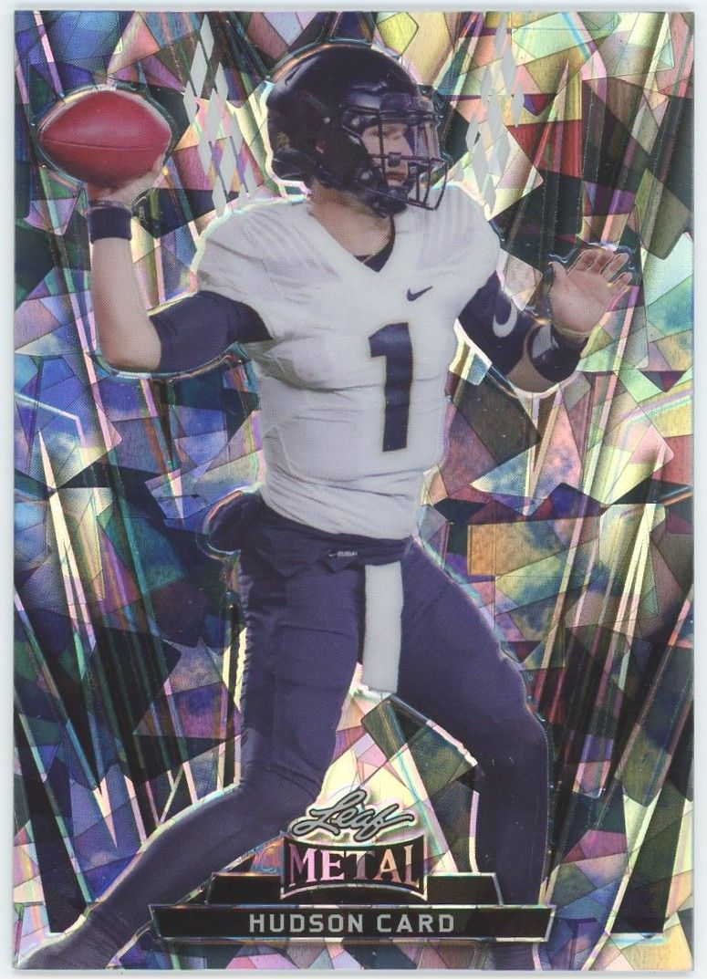 2024 Leaf Metal Football Hudson Card Black Cracked Ice #1/1 #43