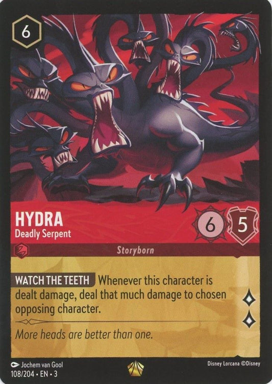 Disney Lorcana Into The Inklands Hydra Deadly Serpent Legendary #108