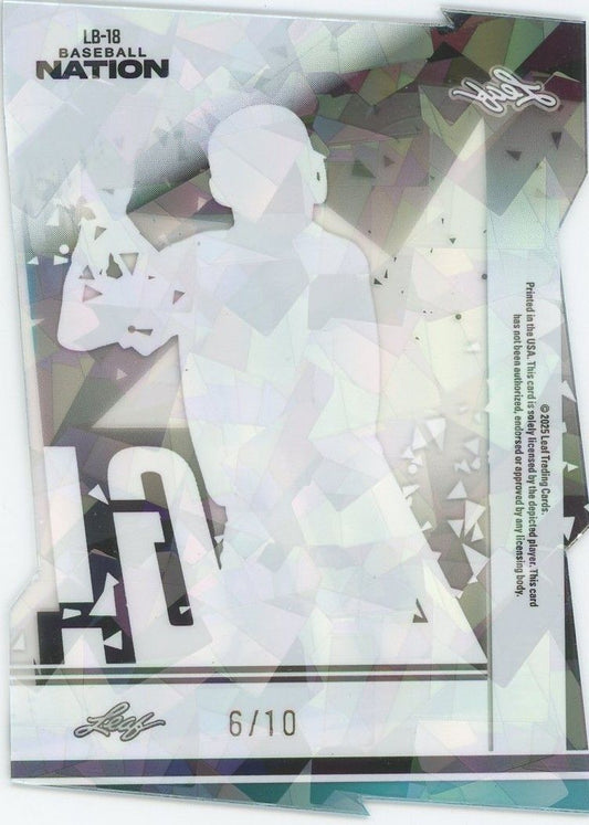 Ichiro 2025 Leaf Baseball Nation LFG! Die-Cut Clear Sparkle #6/10 #LB-18