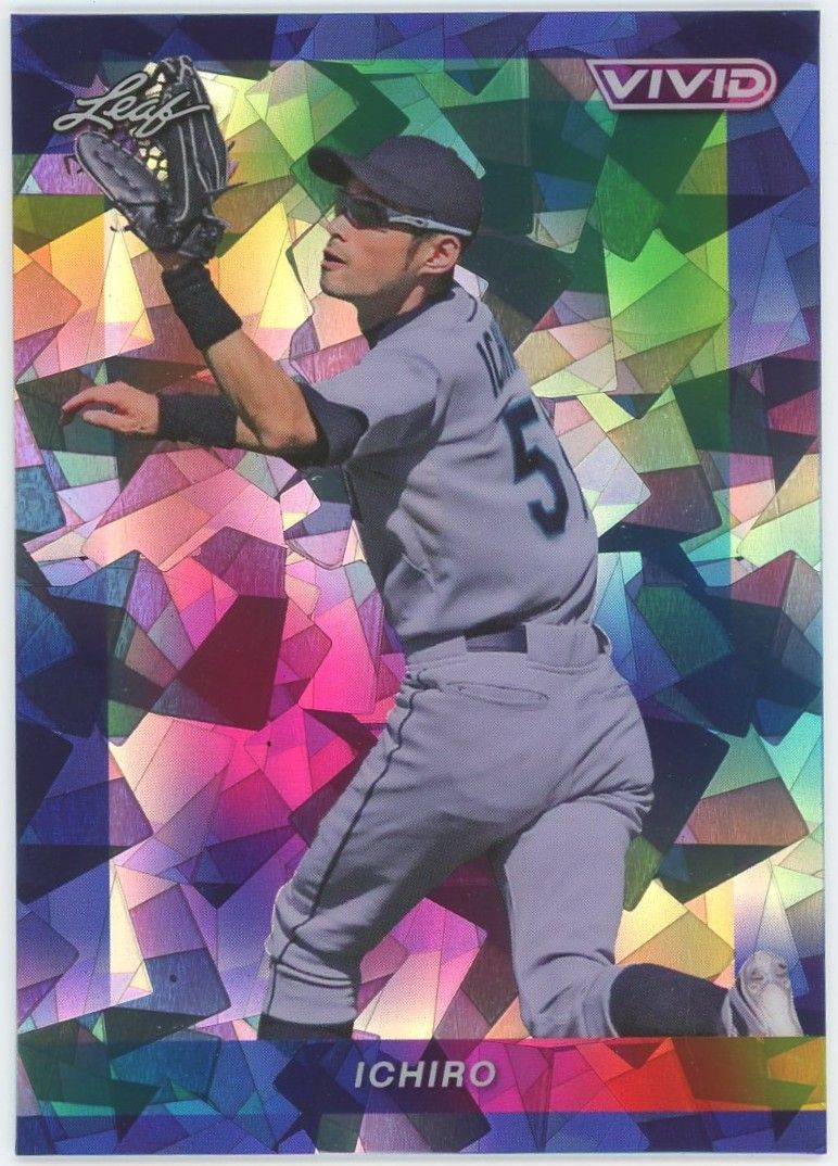 2023 Leaf Vivid Ichiro Suzuki Purple Crystal Cracked Ice #20 #6/7 Seattle Mariners