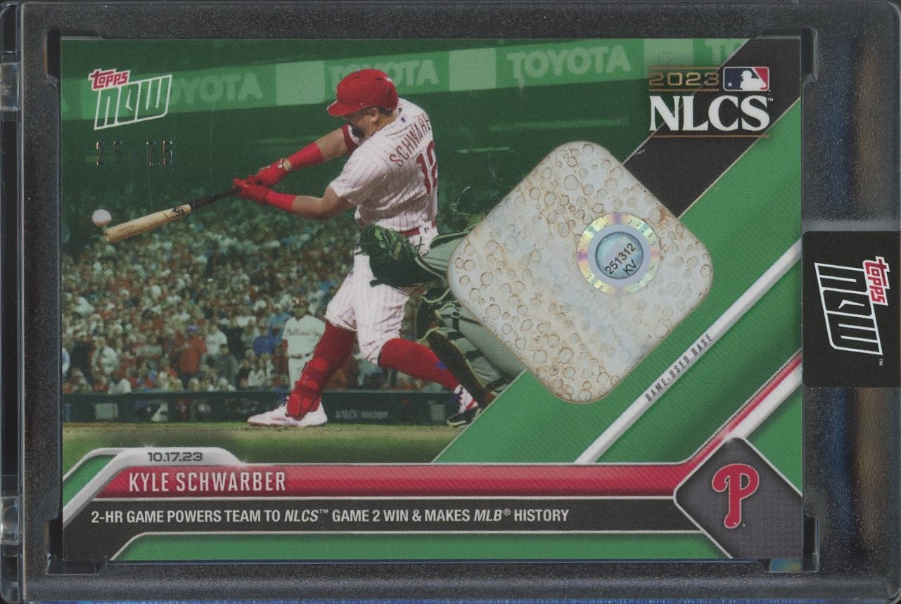 2023 Topps Now Kyle Schwarber Phillies NLCS GU base Green #25/75 1012B