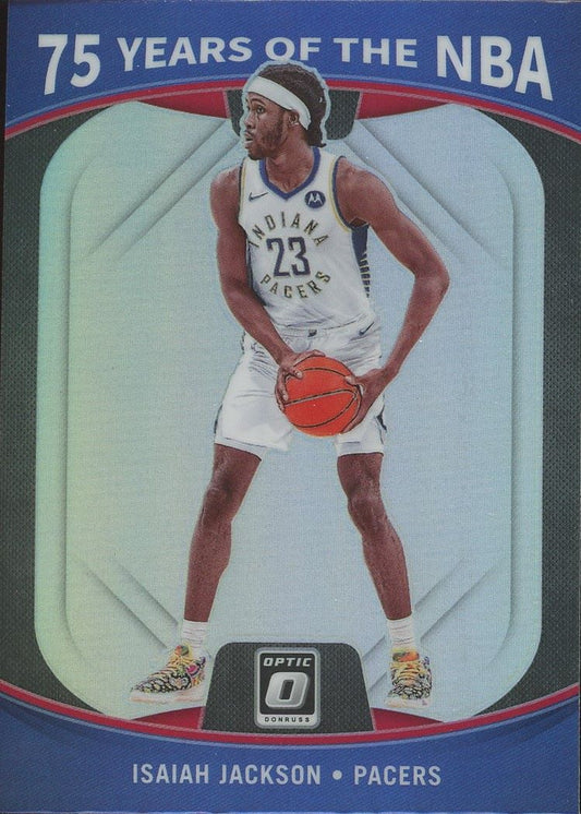 2021 Panini Donruss Optic Isaiah Jackson Silver 75 years of the NBA #50