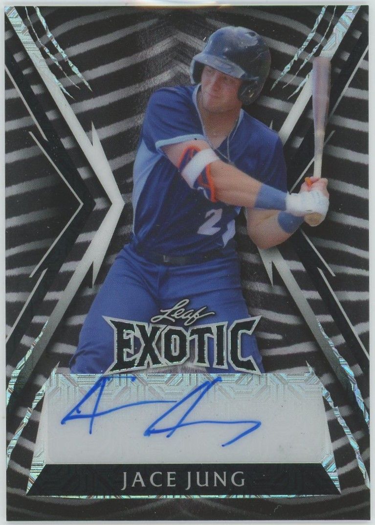 2023 Leaf Exotic Baseball Jace Jung Zebra Mojo Auto #6/8 #BA-JJ1