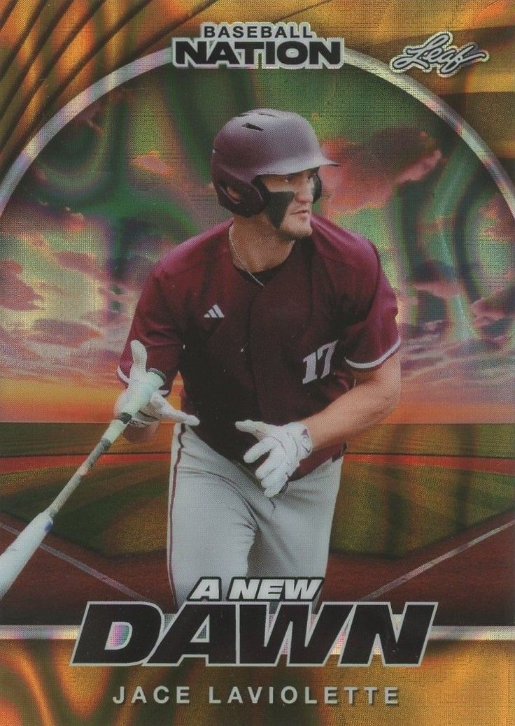 Jace LaViolette 2025 Leaf Baseball Nation A New Dawn Gold Wave #1/1 #NB-54