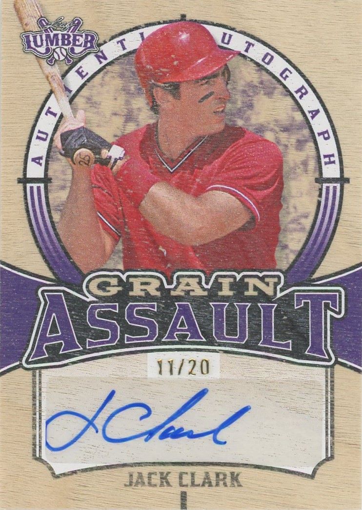 2024 Leaf Lumber Jack Clark Grain Assault Auto Purple #11/20 #GA-JC3