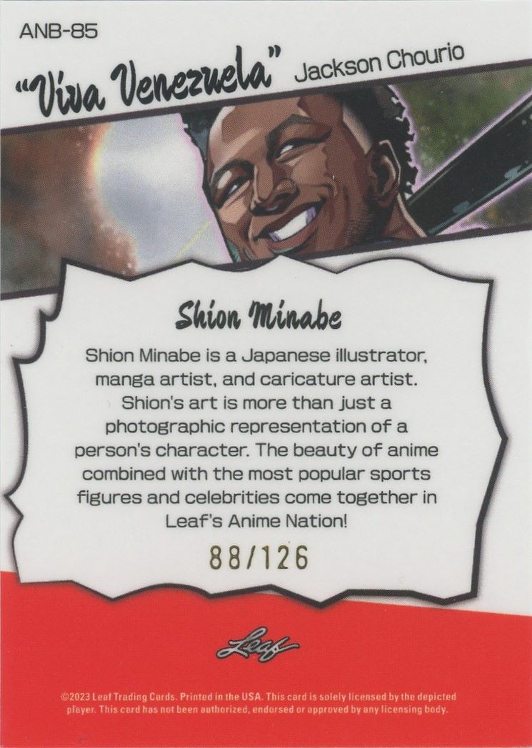 2023 Leaf Metal Jackson Chourio Anime Nation #/126 #ANB-85