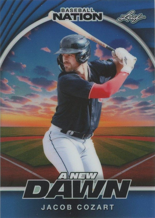 Jacob Cozart 2025 Leaf Baseball Nation A New Dawn Blue #2/7 #NB-55