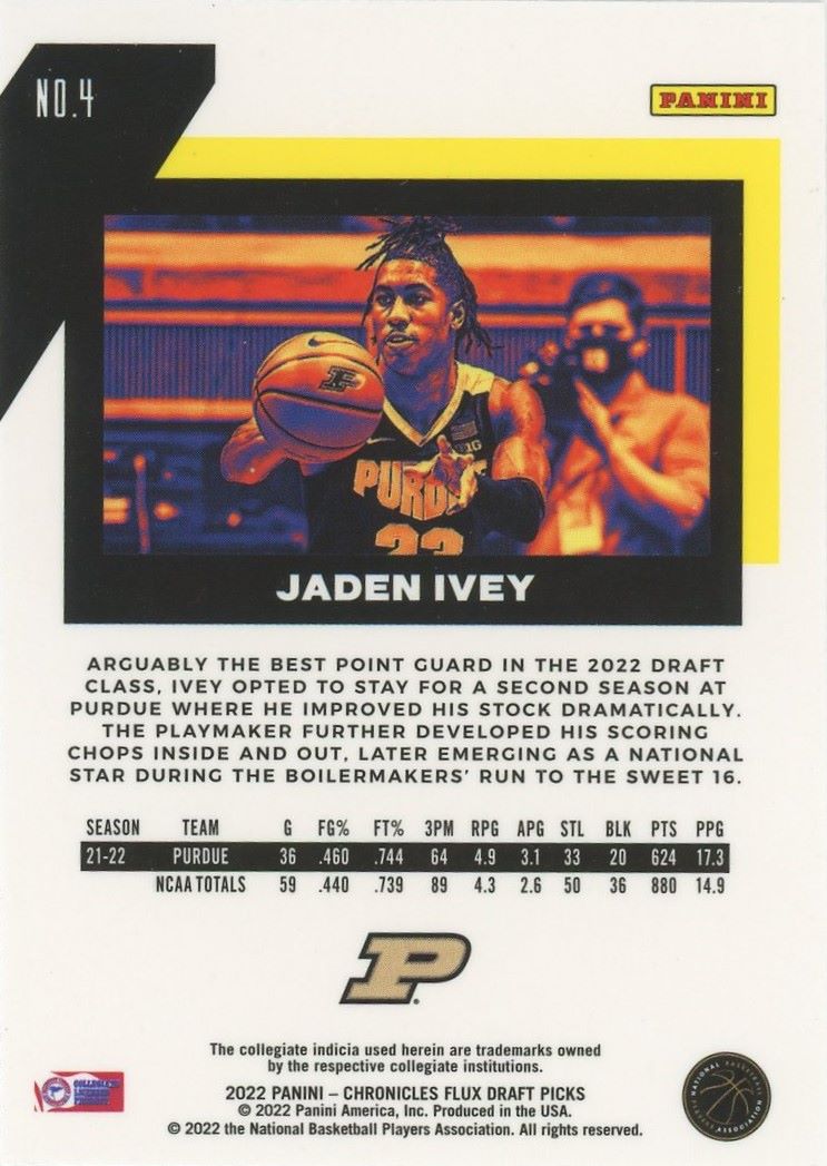 2022 Chronicles Jaden Ivey Draft Picks Flux #4