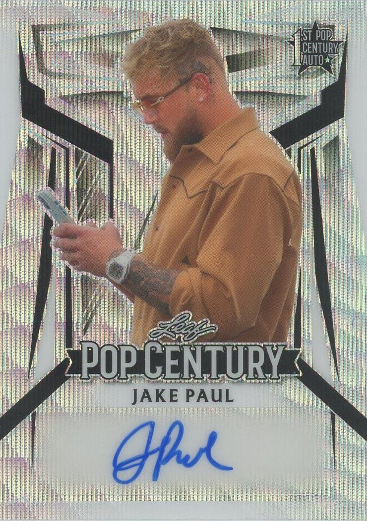 2023 Pop Century Jake Paul Signatures Autograph Signed Card Silver Wave #7/20