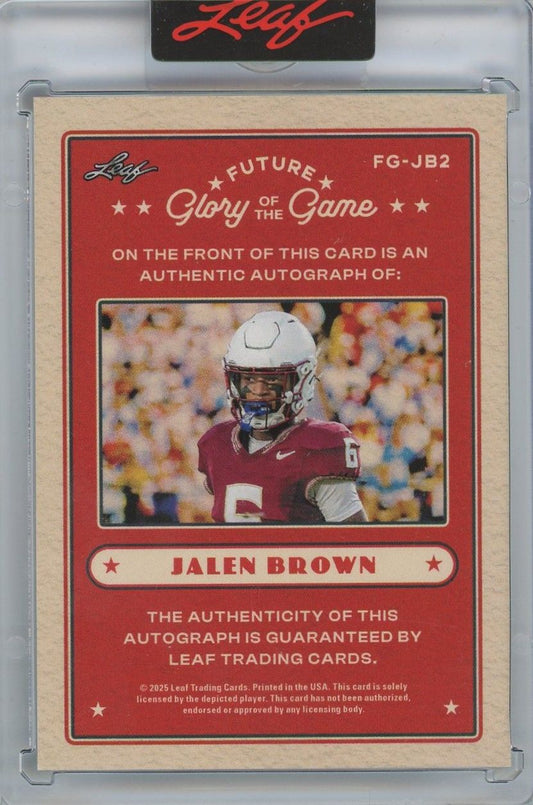 2025 Leaf Glory of The Game Jalen Brown Auto #25/25 #FG-JB2