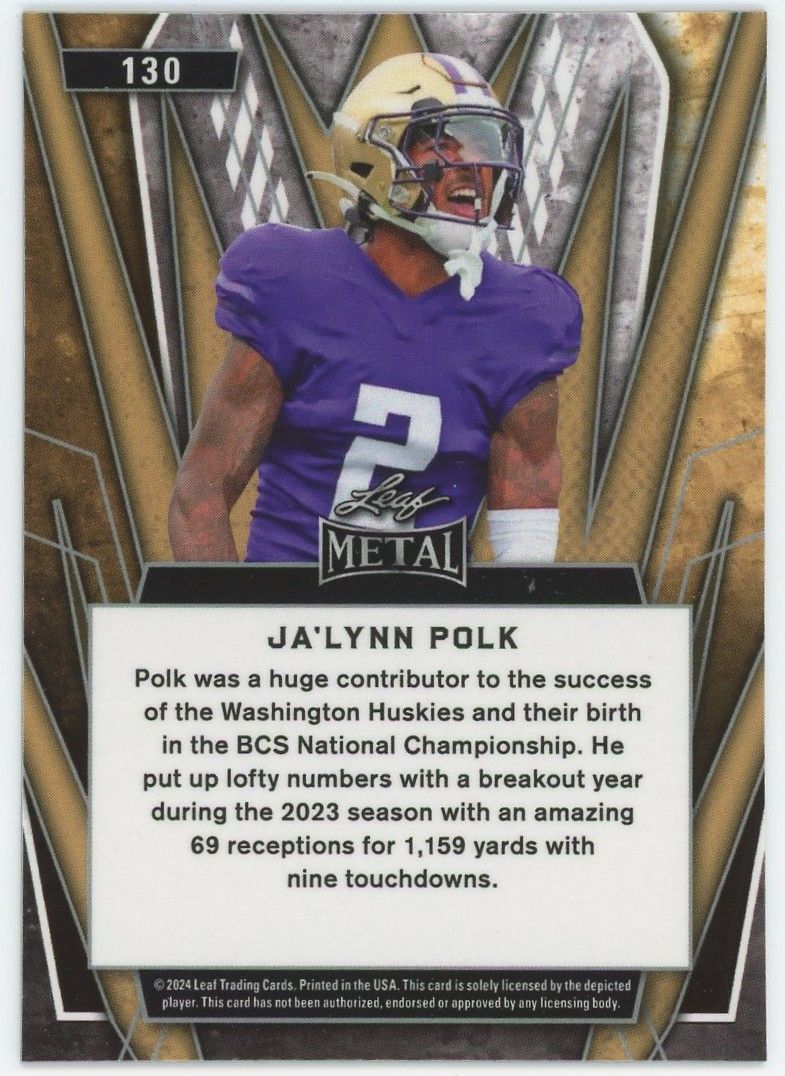 2024 Leaf Metal Jalynn Polk XRC #130