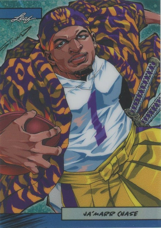 Ja'Marr Chase 2025 Leaf Anime Nation Blue #70/75 #AN2B-49