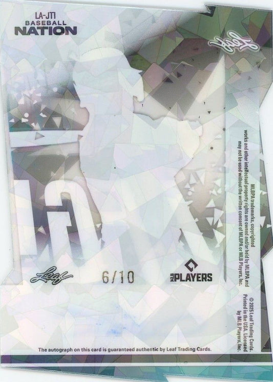 James Tibbs III 2025 Leaf Baseball Nation LFG Clear Cracked Ice Die Cut Auto #6/10 #LA-JT1