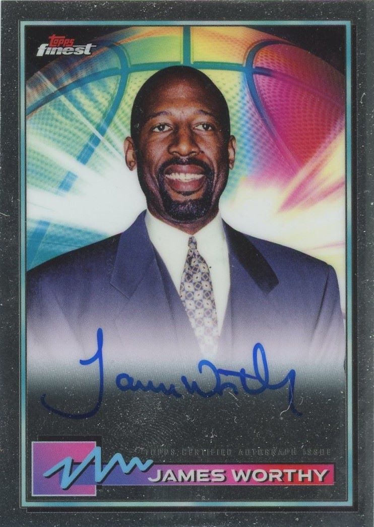 2021 Topps Finest Basketball James Worthy Auto #FA-JW