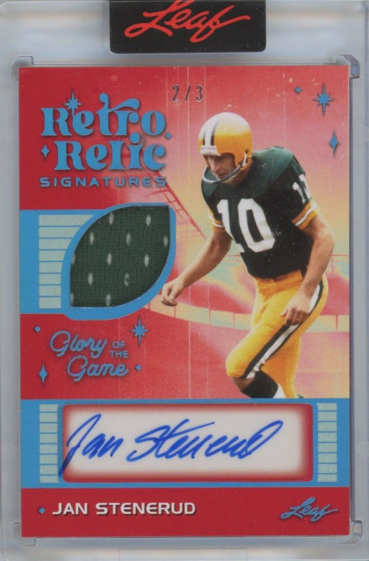 2025 Leaf Glory of the Game Jan Stenerud Retro Relic Auto #2/3 #RS-JS1