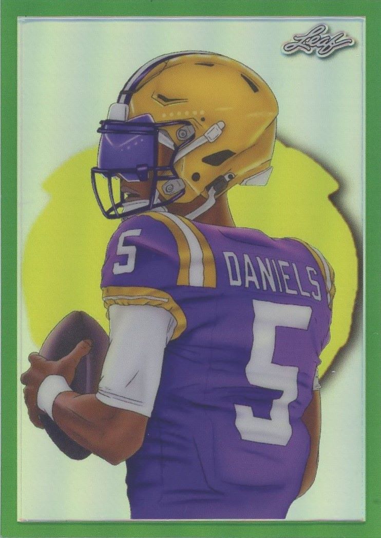 2024 Leaf Metallic Jayden Daniels Green Rookie #/25 #MI-7