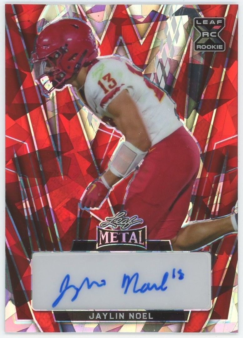 2024 Leaf Metal Jaylin Noel Red Cracked Ice Auto #1/1 #BA-JN1