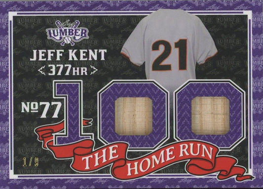 2024 Leaf Lumber Jeff Kent Game Used Bat Purple #1/9 #THR-41