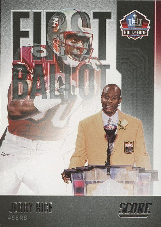 2022 Score Jerry Rice First Ballot Hall of Fame #FB-JR