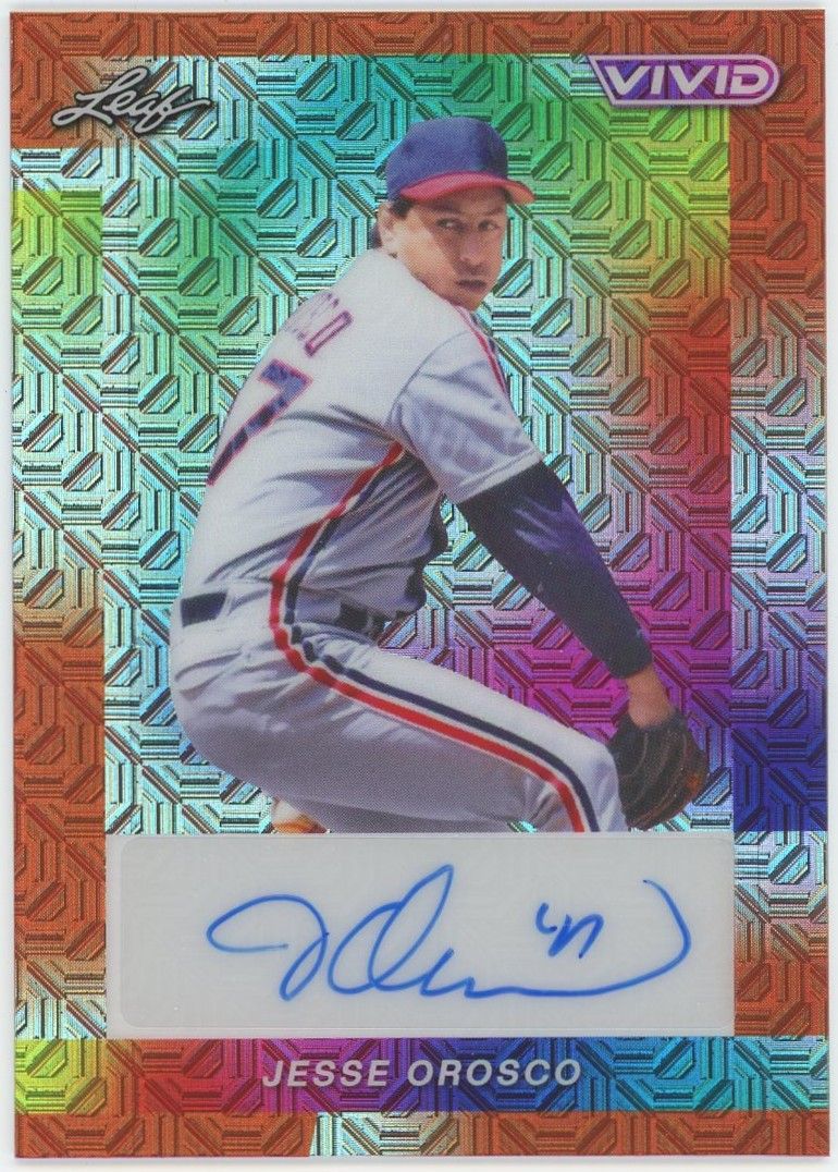 2023 Leaf Vivid Jesse Orosco Technicolor Orange Mojo Auto #3/3 #BA-JO1