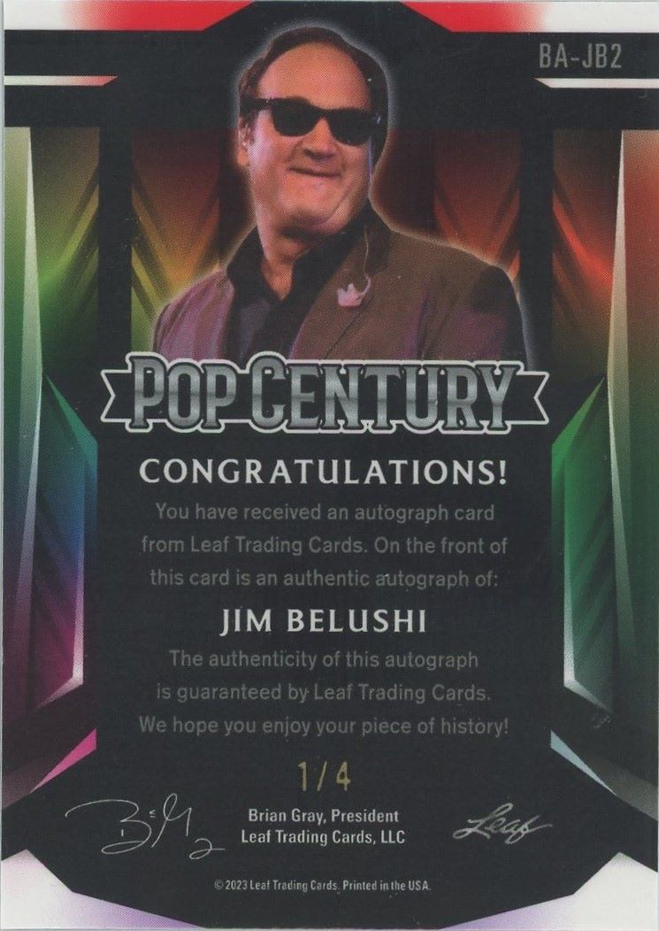 2023 Leaf Metal Jim Belushi Pop Century Green #1/4 #BA-JB2