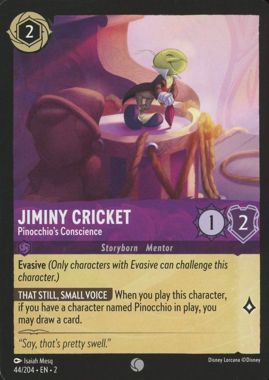 Disney Lorcana:Rise of Floodborn Jiminy Cricket Pinocchios Conscience #44 Common