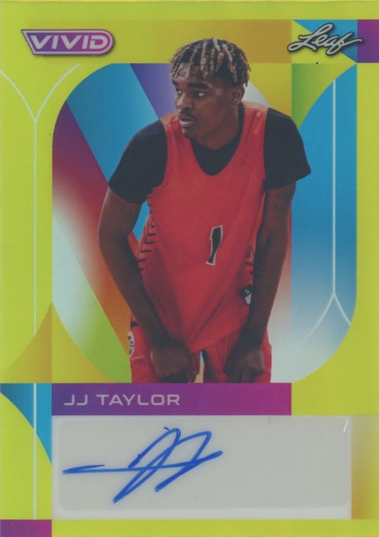 2022-23 Leaf Vivid JJ Taylor Yellow Auto #10/50 #BA-JJT