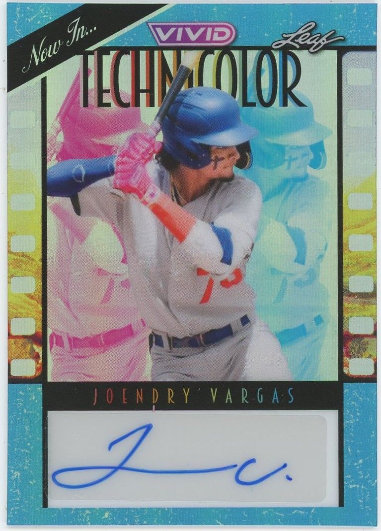 2023 Leaf Vivid Joendry Vargas Technicolor Blue Auto #1/1 #T-JV1