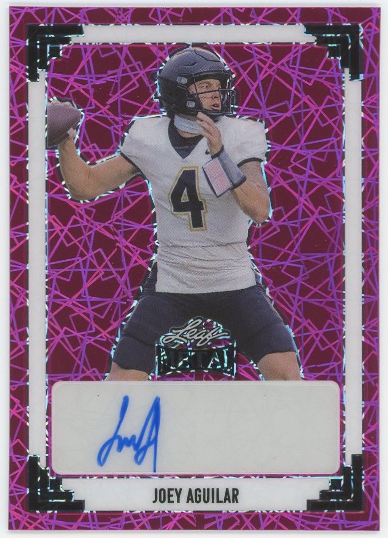 2024 Leaf Metal Joey Aguilar Pink Laser Auto #1/3 #91A-JA1