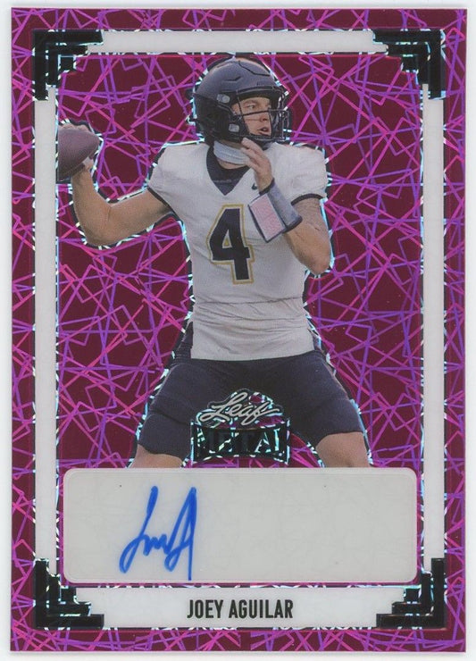2024 Leaf Metal Joey Aguilar Pink Laser Auto #1/3 #91A-JA1