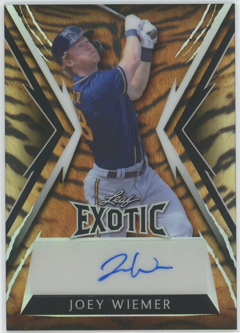 2023 Leaf Exotic Baseball Joey Wiemer Tiger Auto #9/10 #BA-JW3