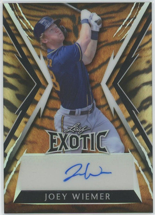 2023 Leaf Exotic Baseball Joey Wiemer Tiger Auto #9/10 #BA-JW3