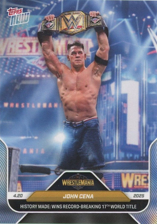 John Cena 2025 Topps Now WWE WrestleMania 41 17th World Title #46