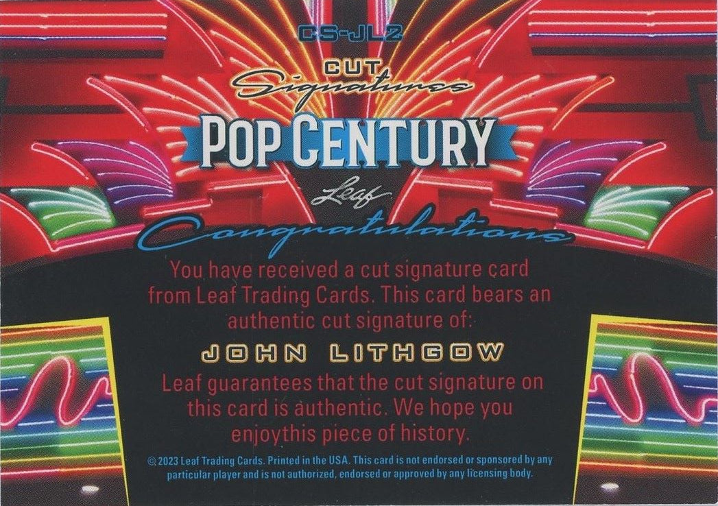 2023 Leaf Metal John Lithgow Pop Century Cut Signatures Auto Autograph #CS-JL2