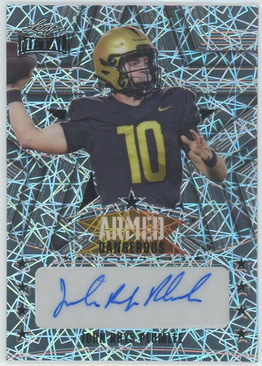 2024 Leaf Metal John Rhys Plumlee Armed and Dangerous Laser Auto #1/6 #AD-JRP