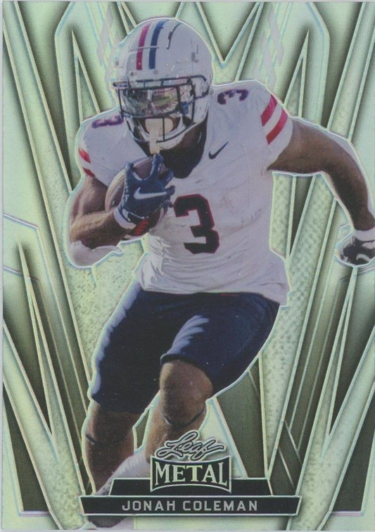 Jonah Coleman 2024 Leaf Metal Football #60