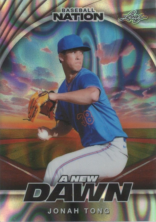 Jonah Tong 2025 Leaf Baseball Nation A New Dawn Silver Wave #7/15 #NB-60