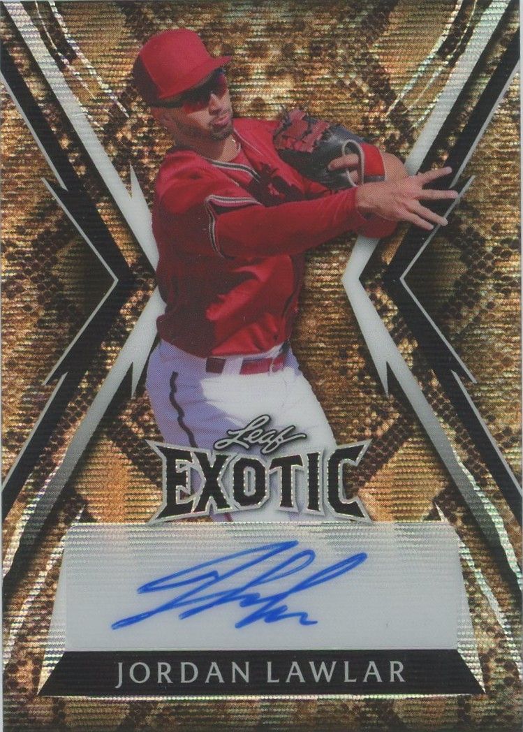Jordan Lawlar 2023 Leaf Exotic Auto #6/9 #BA-JL2 Arizona Diamondbacks