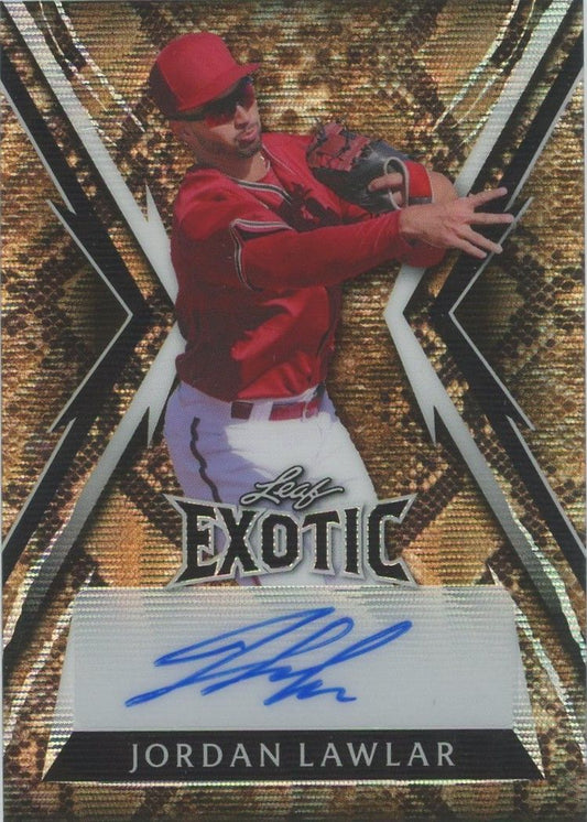 Jordan Lawlar 2023 Leaf Exotic Auto #6/9 #BA-JL2 Arizona Diamondbacks