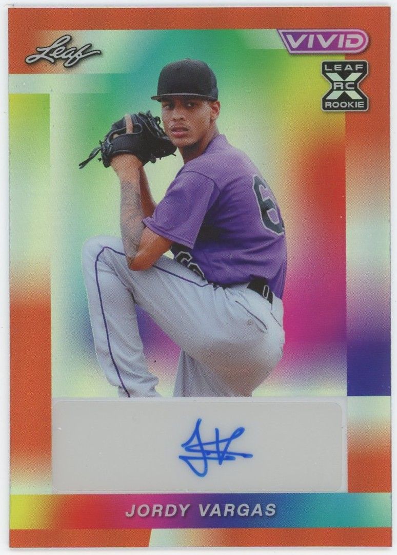 2023 Leaf Vivid Jordy Vargas Orange XRC Auto #3/3 #BA-JV1