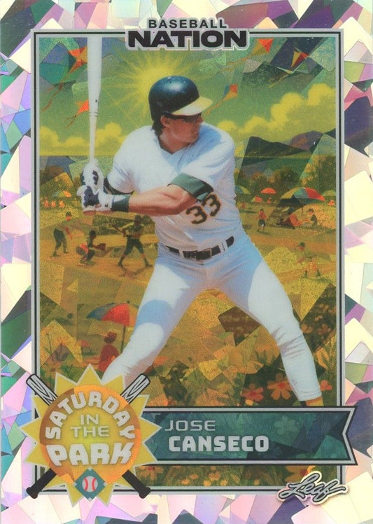 Jose Canseco 2025 Baseball Nation Saturday In The Park Cracked Ice #10/15 #SB-24
