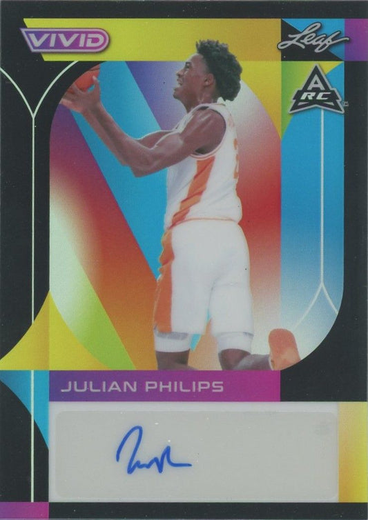 Julian Philips 2022-23 Leaf Vivid Black Auto #13/20 #BA-JP2