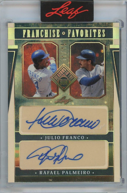 Julio Franco/Rafael Palmerio 2025 Leaf Seasons In The Sun Franchise Favorites #11/15 #FFA-7