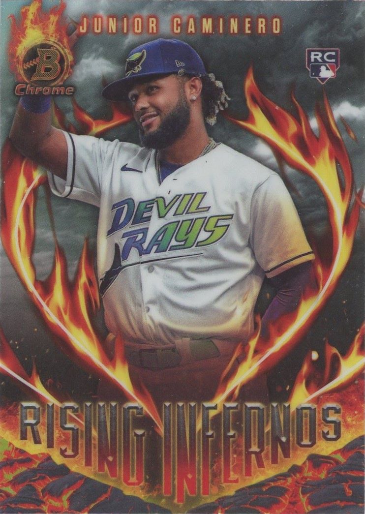 2024 Bowman Chrome Junior Caminero Rising Infernos Rookie RC #RI-6