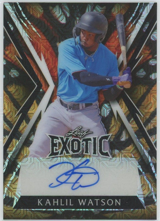 2023 Leaf Exotic Baseball Kahlil Watson Butterfly Mojo Auto #1/2 #BA-KW1